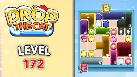 Drop the cat level 172 walkthrough solution gameplay