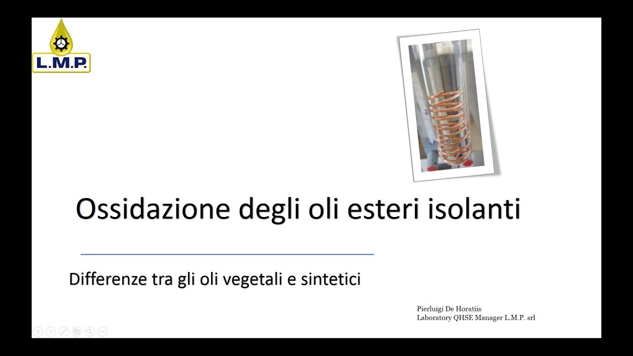 Prove di ossidazione sugli oli isolanti: esteri vegetali e sintetici