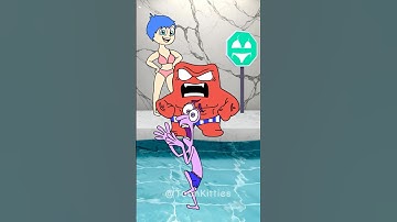 Help Anger get into the swimming pool with Joy | Inside Out 2 #animation