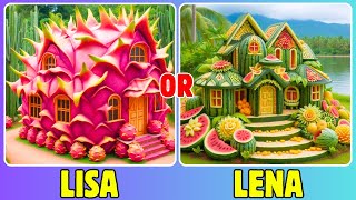 Lisa Or Lena #12 🔥| Amazing House Designs Edition 🏘️| What Would You Choose? #Lisa #Lena