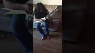 DAMIEN LEE THORR OF PREDATOR  JAMMING ON A VINNIE VINCENT SIGNATURE GUITAR