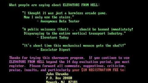 Overlooked: Elevators From Hell (DOS Game)