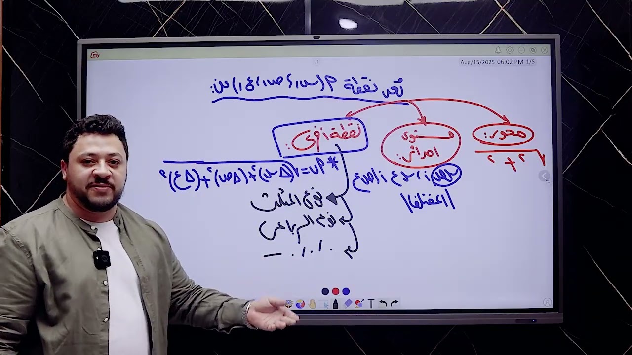 حل واجب الحصة رقم 1 هندسة فراغية ٣ث 2026