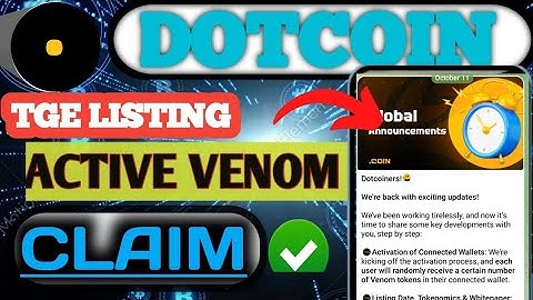 DTC Mining Airdrop | DTC Mining Active Reward I Dot Coin Venom Reward Claim | Dot Coin Listing I