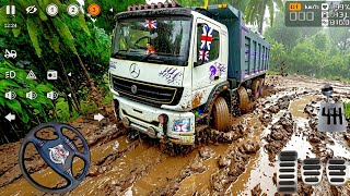 12 Wheeler Power Full Dumper Truck Driving In Mountain Muddy Offroad | Bus Simulator Indonesia Mods screenshot 1
