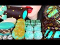 ASMR MINT CHOCOLATE 민트초코 먹방 FROZEN JELLY, GOLD POP CHOCOLATE, MACARONS, CAKE  DESSERT EATING MUKBANG