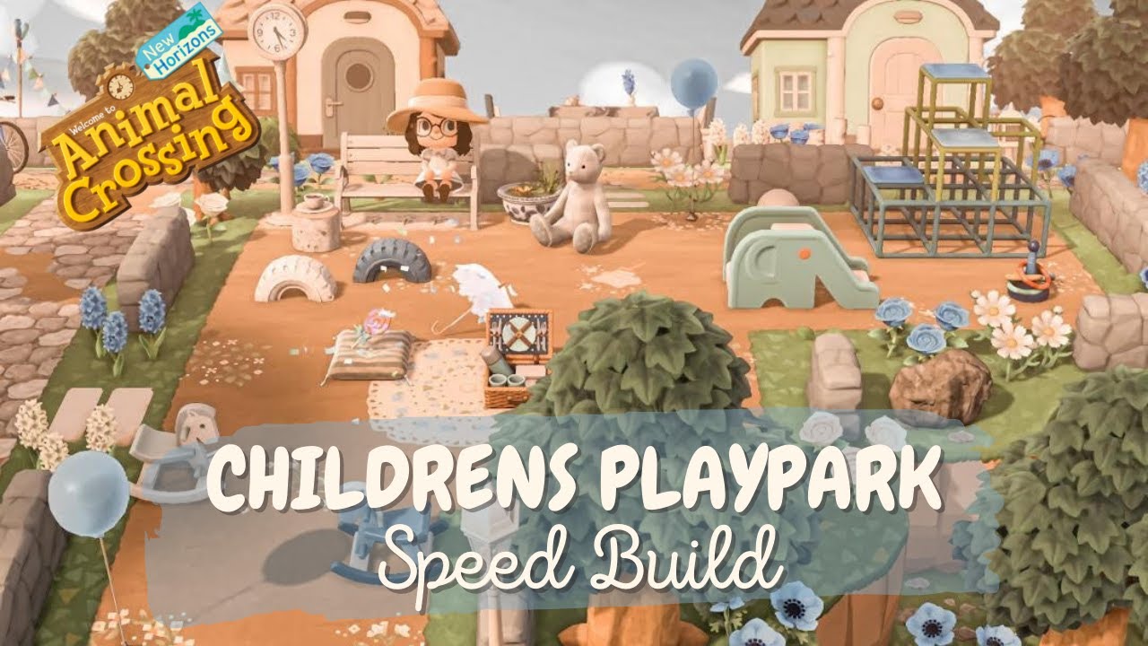 Kidcore Inspired Childrens Playground Speed Build // Animal Crossing