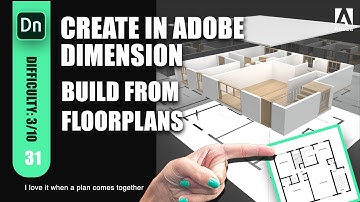31 || 3D HOUSE MODEL from a FLOORPLAN JPEG || LEARN ADOBE DIMENSION || Impress your clients :)