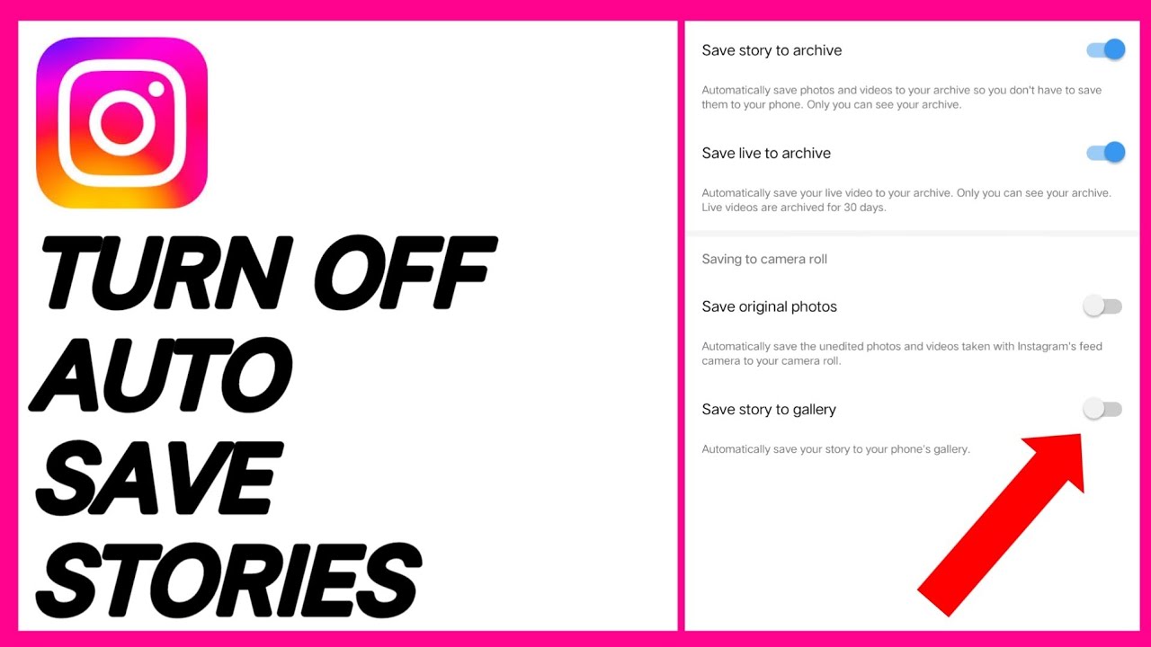 How To Turn Off Auto Save Stories on Instagram YouTube