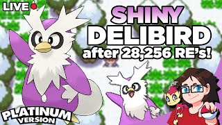 [LIVE] Shiny Delibird after 28,256 RE's in Pokemon Platinum!