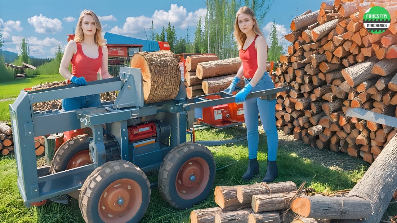 Fastest Automatic Firewood Processing Machine | Homemade Modern Wood ...