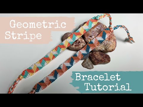 geometric stipe tutorial (beginner) || friendship bracelets