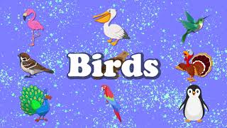 Learn Birds Vocabulary | ABC | Words From Alphabets | Talking Flashcards