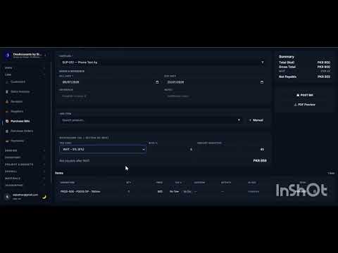 Trading Business Vendor Payment