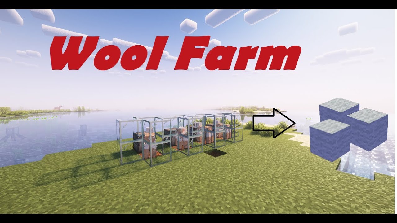 how to build a wool farm - YouTube