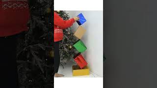 DIY stacked gift box decor #diy #cristmasdecor #christmas