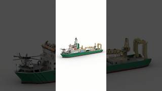 Lego Offshore Vessel Speed Build #lego #shorts #satisfying #speedbuild #timelapse