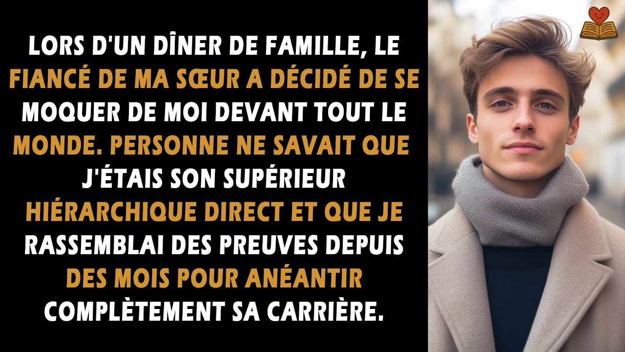 Lors d'un dîner de famille, le fiancé de ma sœur a décidé de se moquer de moi devant tout le...