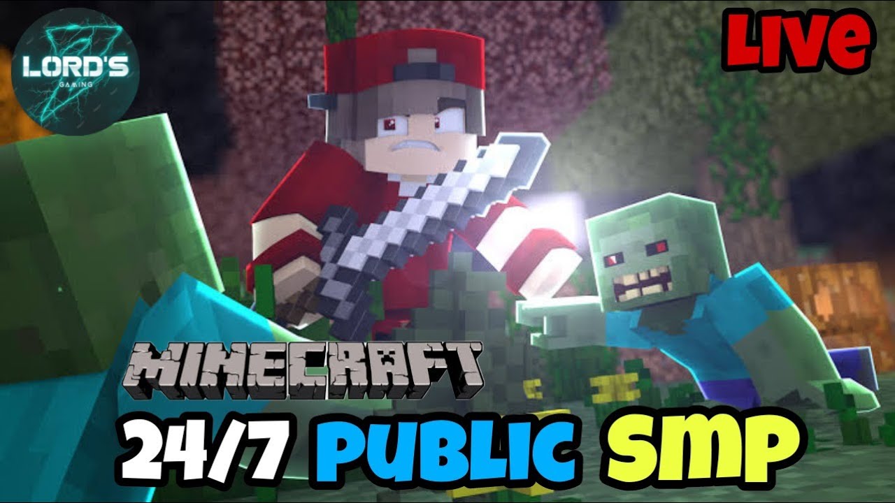 Public smp 24/7 - Java + Pocket / Bedrock Edition | Minecraft Live ...