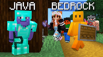 4 Bedrock Players vs 1 SECRET Java Player