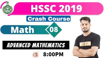 Class-08 || HSSC 2019 Crash Course || Maths || Vivek Rai Sir ||advanced mathematics