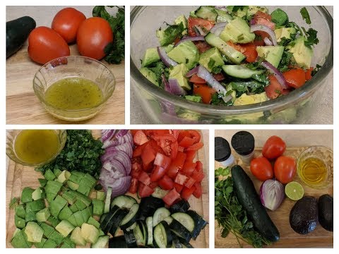 Vídeo: Ensalada De Verduras Con Aguacate, Pepinos Y Tomates: Una Receta Con Una Foto Paso A Paso