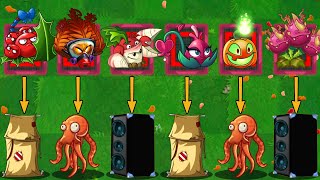 PvZ 2 Challenge - How many plants can defeat Octo Zombie's Octopus, Speaker Zomboss?