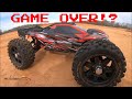 Traxxas xrt destroyedmega bash with m2c chassis brace