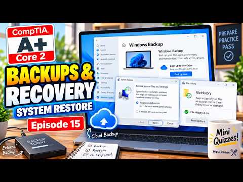 CompTIA A+ Core 2: Backups, Recovery & System Restore Made Easy