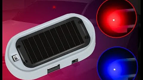 LED Flash Strobe Light, Solar Energy Alarm Light Anti-theft Warning Strobe  for Car Vehicle Truck