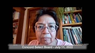 Concord Select Board July 11, 2022