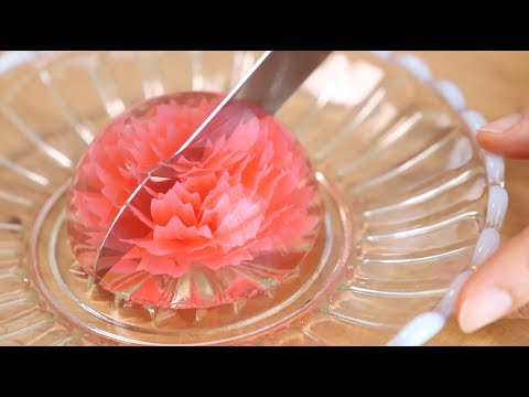 How to make Flower Jelly for Mother&rsquo;s Day 【Rain Drop Cake】
