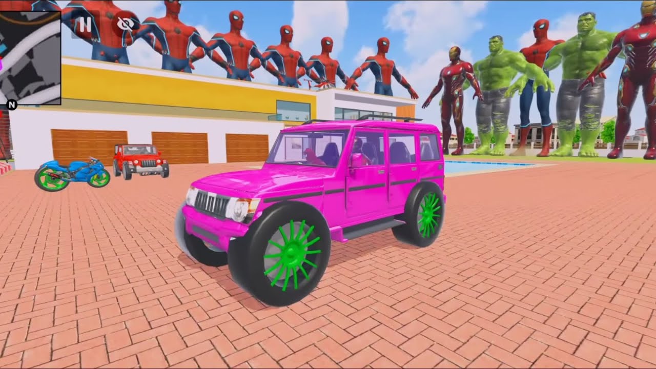 Spider-Man🕷️🚊🛺🚘🛬🚜#mahindrathar #games #gaming #gameplay #viral 