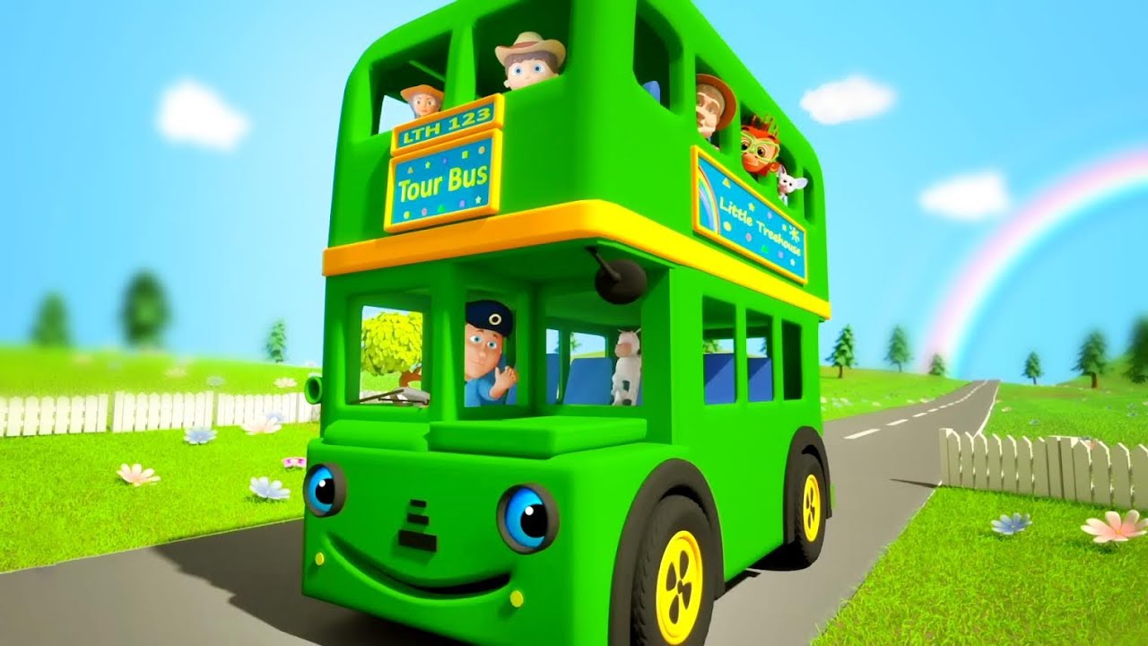 Wheels On The Bus, Fun Vehicle Song and Preschool Rhyme for Kids - YouTube