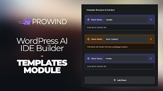 PROWIND: Templates Module [Quick Presentation]