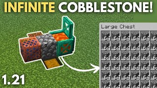 The EASIEST Minecraft 1.21 Cobblestone GENERATOR