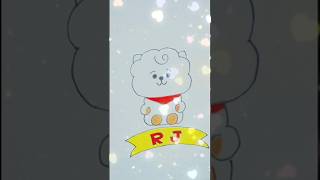 CUTE BT21 RJ DRAWING #shorts #bts