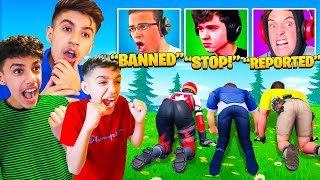 Brothers Stream Snipe Famous Streamers In Fortnite Until They RAGE! (Nick Eh 30)