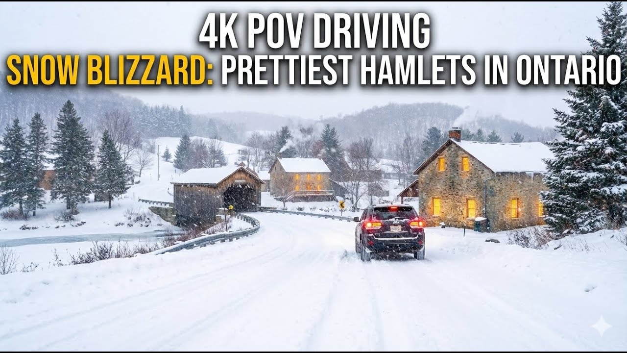 POV Driving in Heavy Snow Blizzard | Ontario’s Prettiest Hamlets