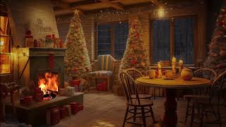 Listening Rain& Snow Falling in A Cozy Christmas Ambience For Relax, Study, Deep Sleep On Weekends?️