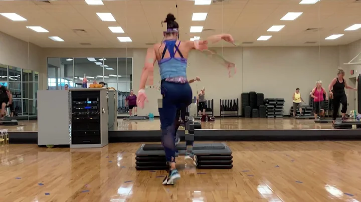 45 minute sweaty step aerobics workout class with ...