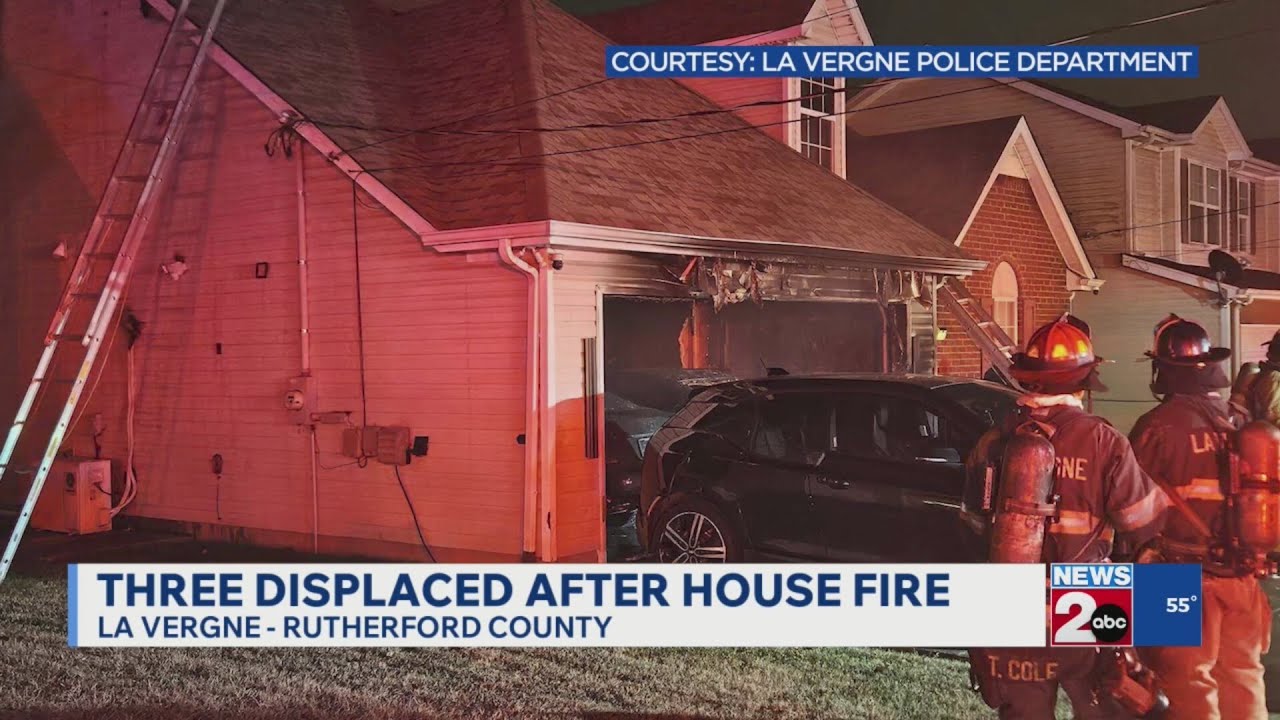 Three people displaced after La Vergne house fire - YouTube