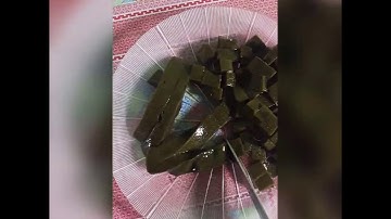 Procedure text : How to make chomlasucihu drinks (chocolatos matcha latte, milk, green grass jelly).