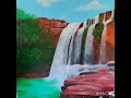 wall painting a waterfall seane# art# Guledagudd falls#Shorts