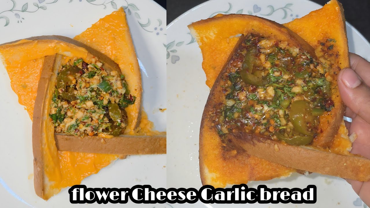 Flower cheese garlic bread || new snacks recipe ||  after school snacks 