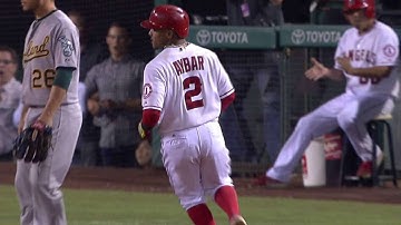 OAK@LAA: Aybar triples in a pair to pad the lead