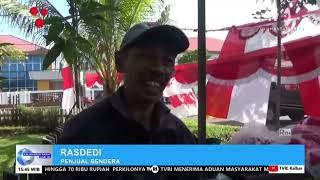 BERALIH KE ONLINE, PEDAGANG BENDERA MENGAKU SEPI PEMBELI
