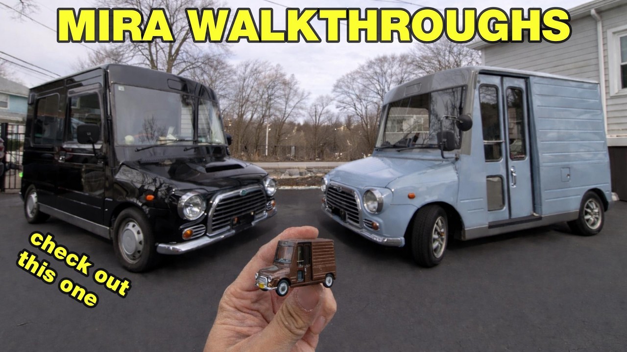 Early TRXX turbo swapped Daihatsu Mira walkthrough van - YouTube