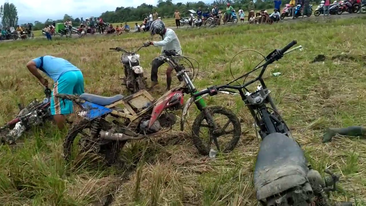 Final Balap Motor Cross Sawah 1 Youtube