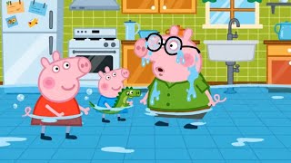 Peppas Flooded Kitchen Daddy Pigs Expert Plumber Fail 2 Min Special